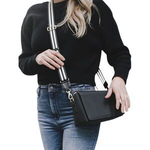 Tote Savvy Black Compact Baby Diaper Crossbody Bag Change Kit